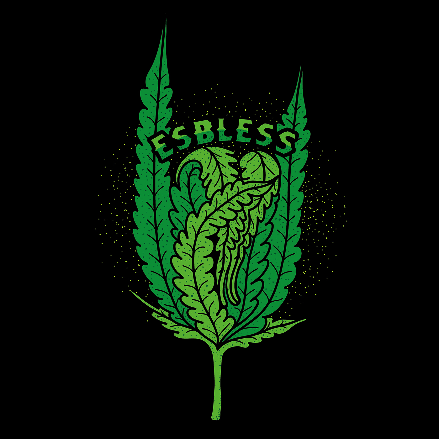 weed marihuana marijuana leaf logo ilustracion chile Illustrator astropad