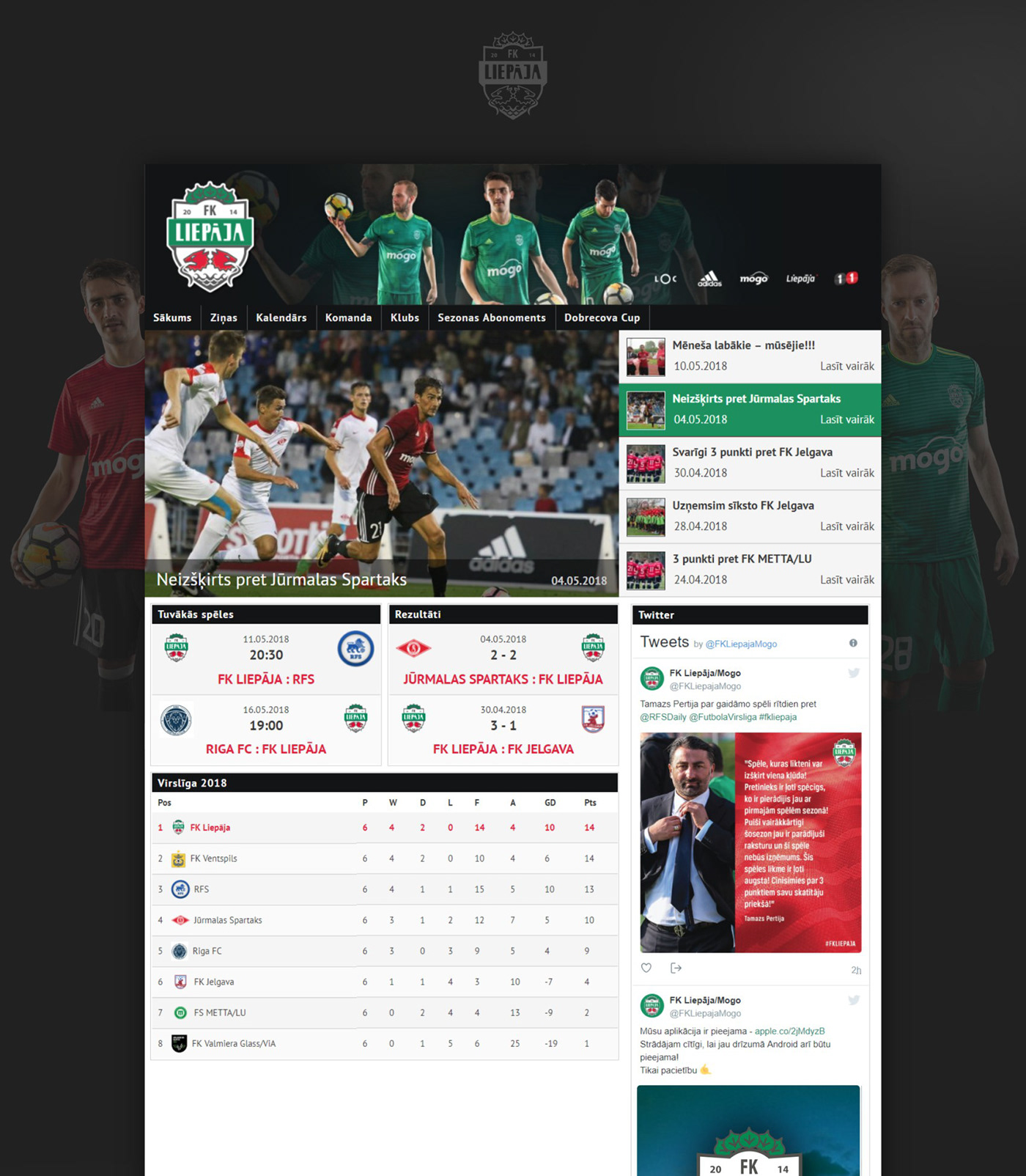 Web Design  web development  news feed Online sport football ONLINE RESULTS Mobile app UX design ui design