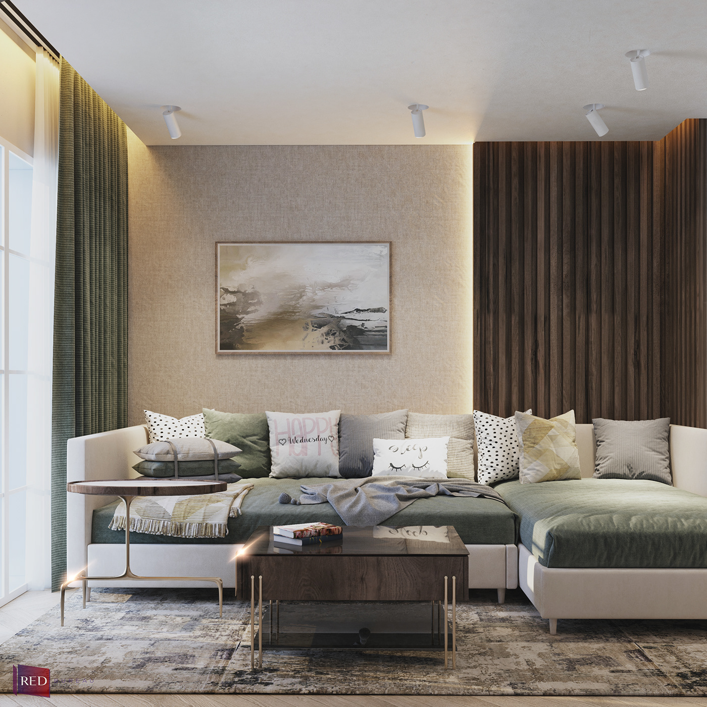 3ds max architecture Interior interior design  living room Render sofa sofabeddesign visualization vray