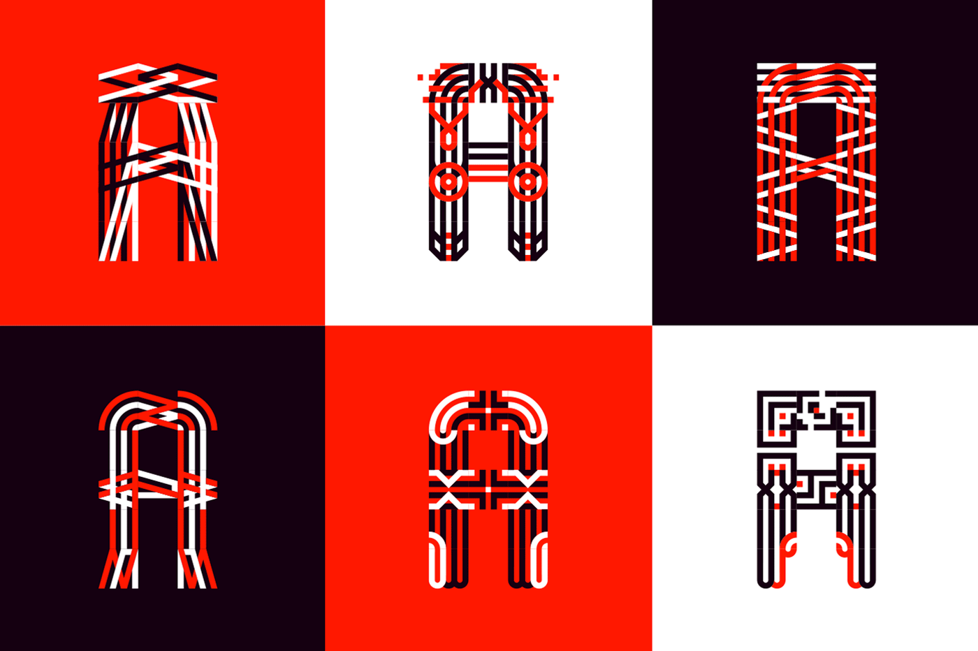 Fontself Amuki abyayala modular typography   experimental Patterns stamps prints