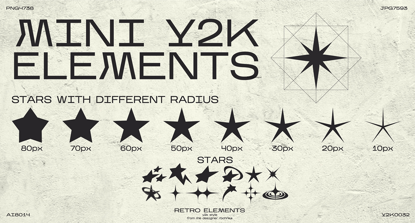 acid design elements elements future graphics rave Retro techno vector Y2K