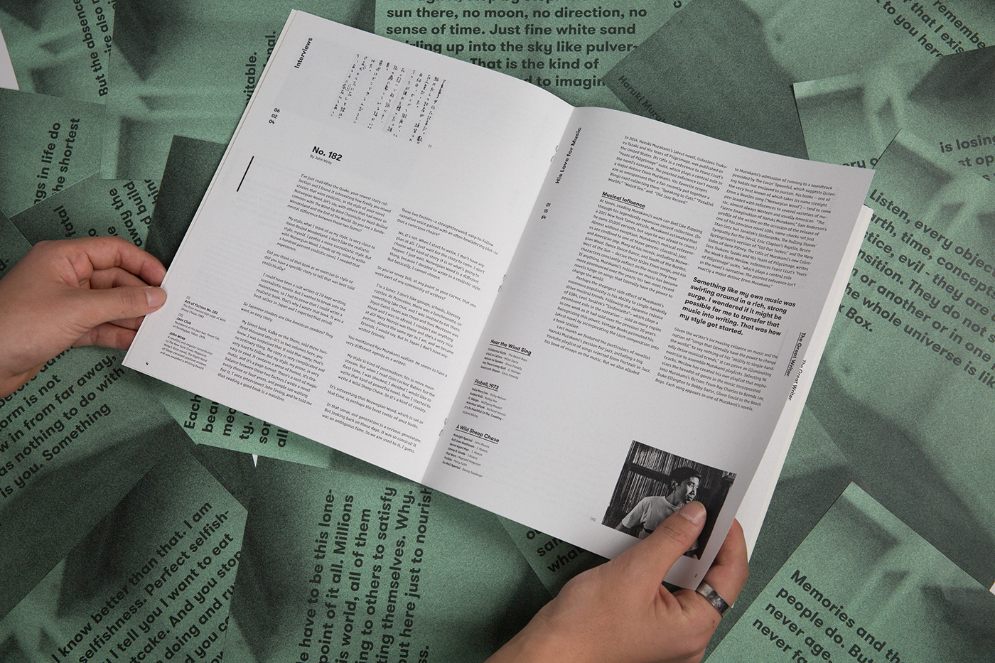 Haruki Murakami editorial design  The Great Writer graphic design  print book typography   adobeawards