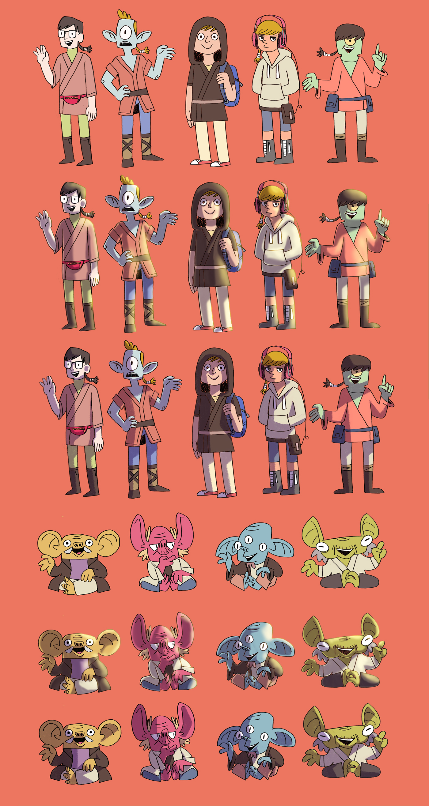 star wars animation  yoda Students High School Character design 