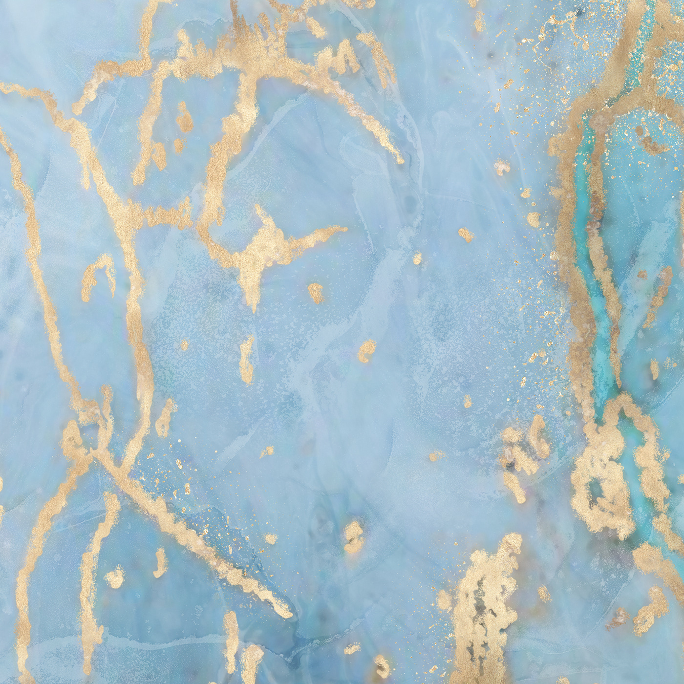 blue fresco gold golden dust Golden Sea rock stone wallpaper