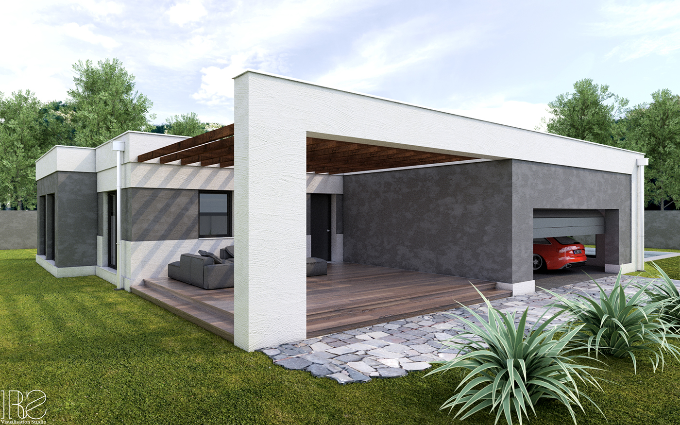art concept house home poland polish White grey black modern
