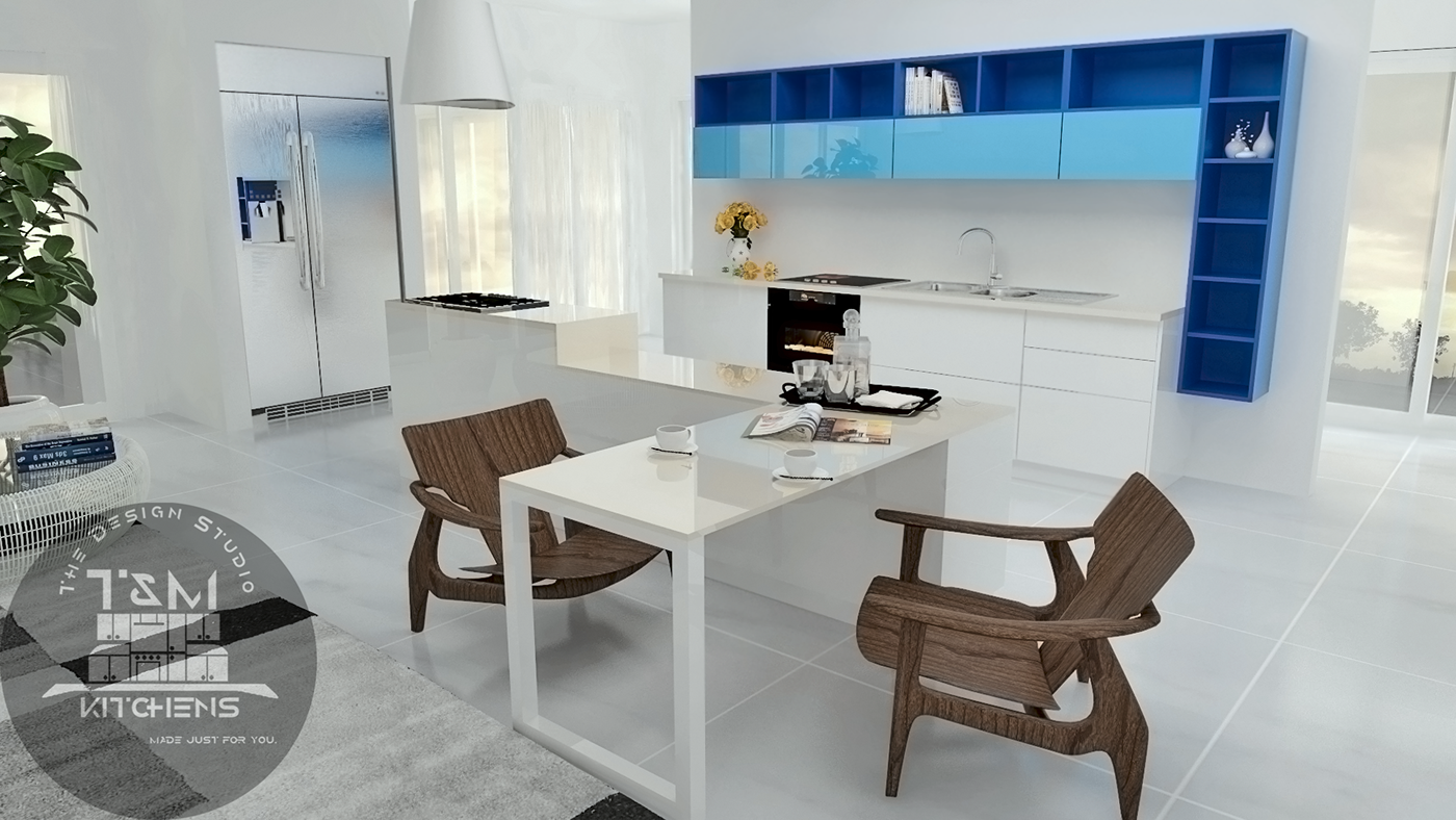 kitchen design interiordesign 3D model remodel SketchUP vray home modern