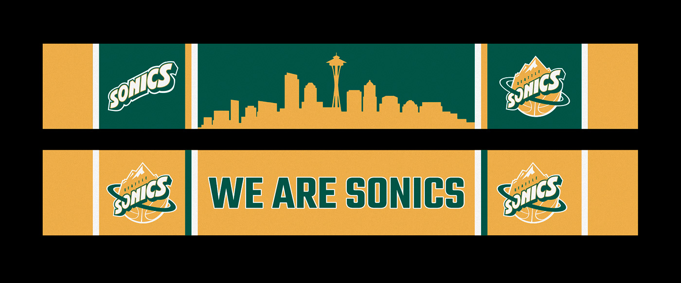 identity brand seattle sonics super yellow green revival NBA student