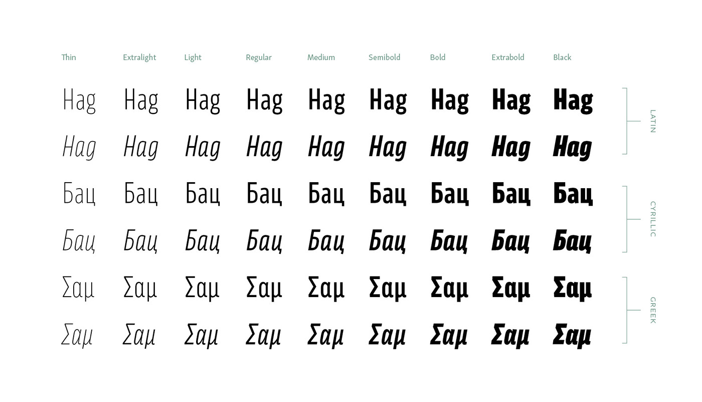 typography   type design sans Cyrillic greek font condensed Retro vintage chic