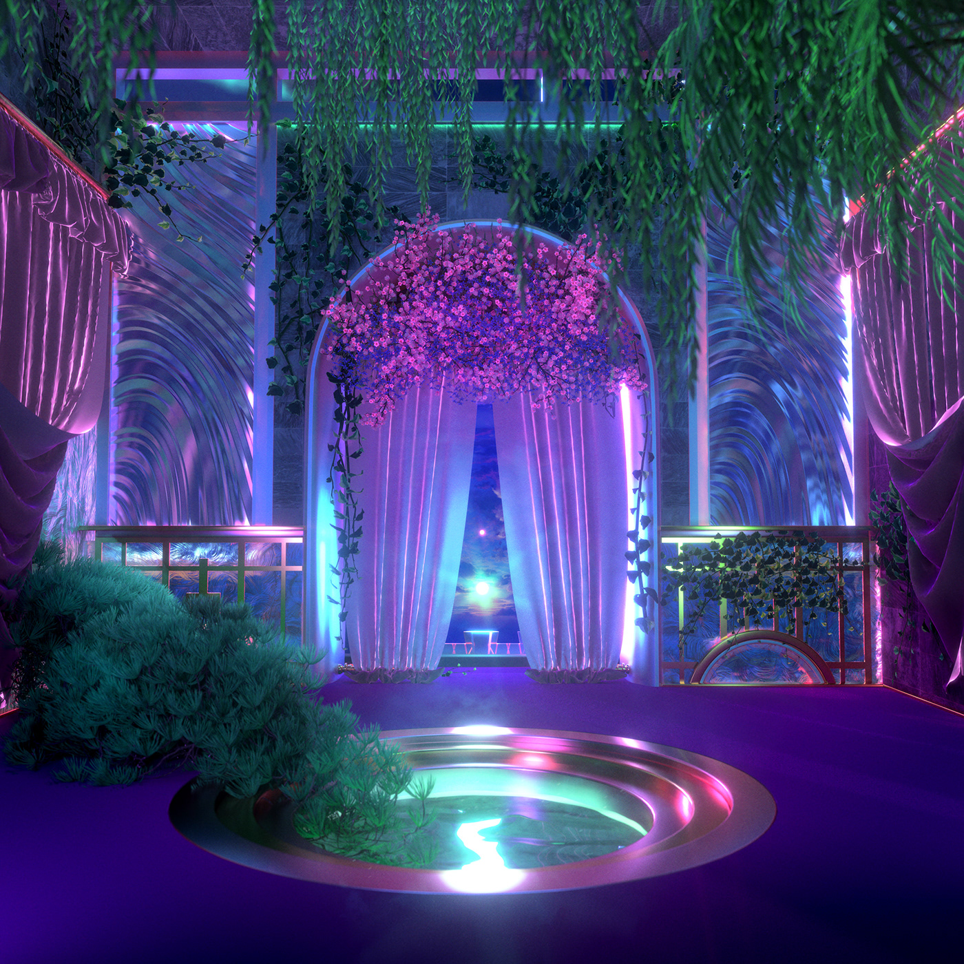 3D architecture cinema 4d concept art Digital Art  dreamscape environment Interior Landscape redshift
