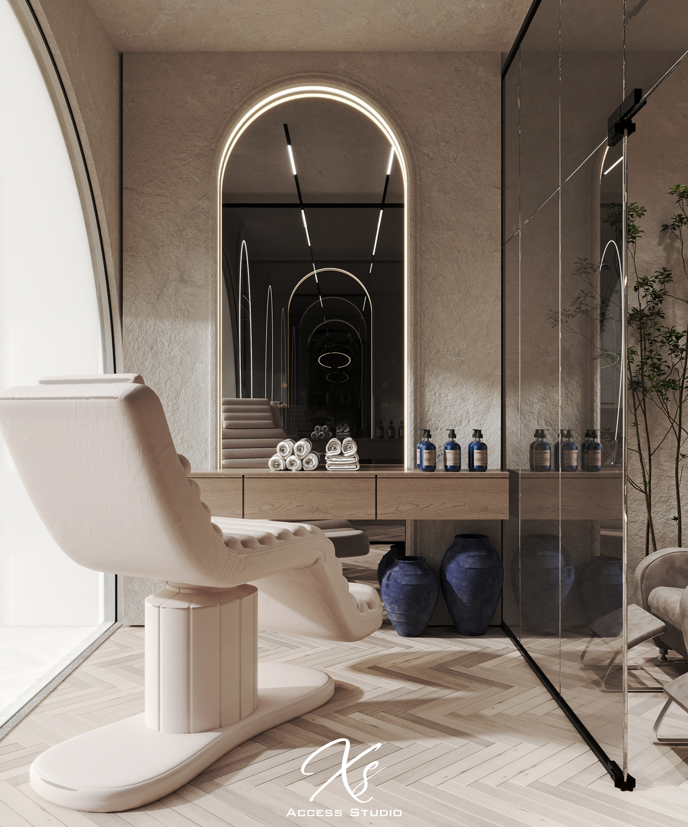 beauty salon Spa CGI visualization archviz corona Render 3D Hair Salon