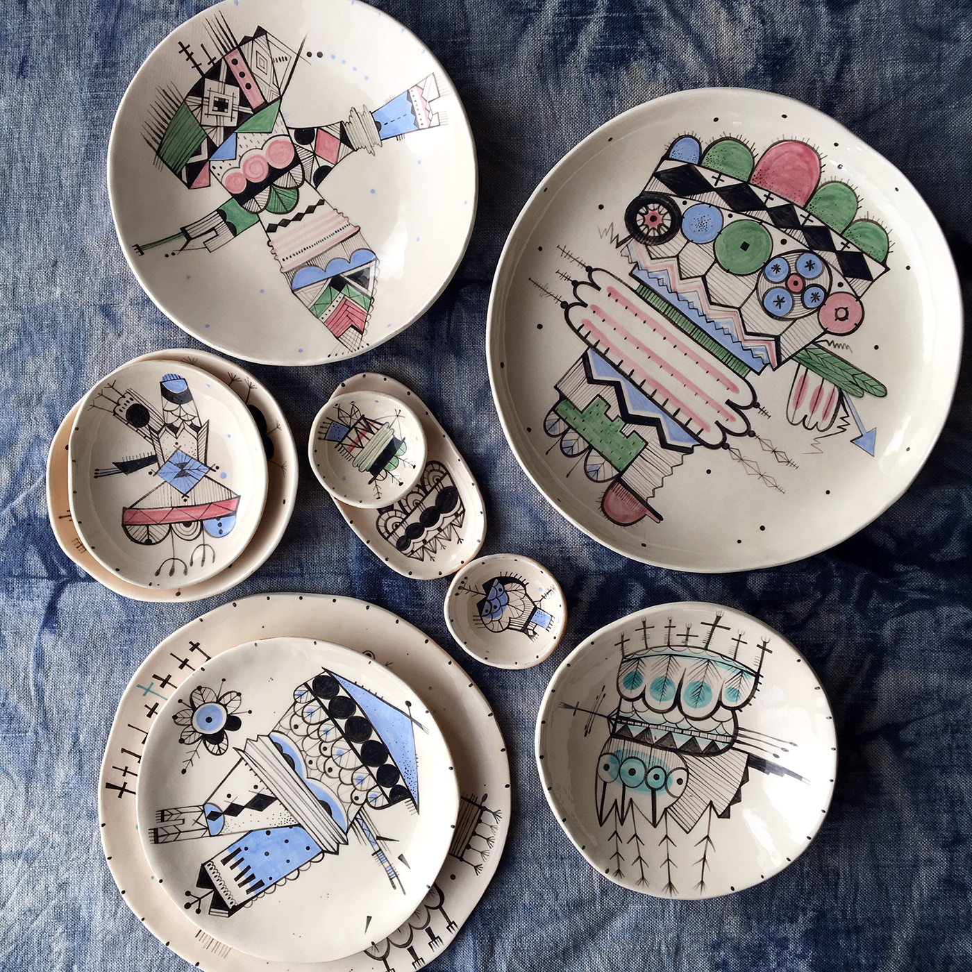 My ceramics. Handcrafted and hand painted. on Behance