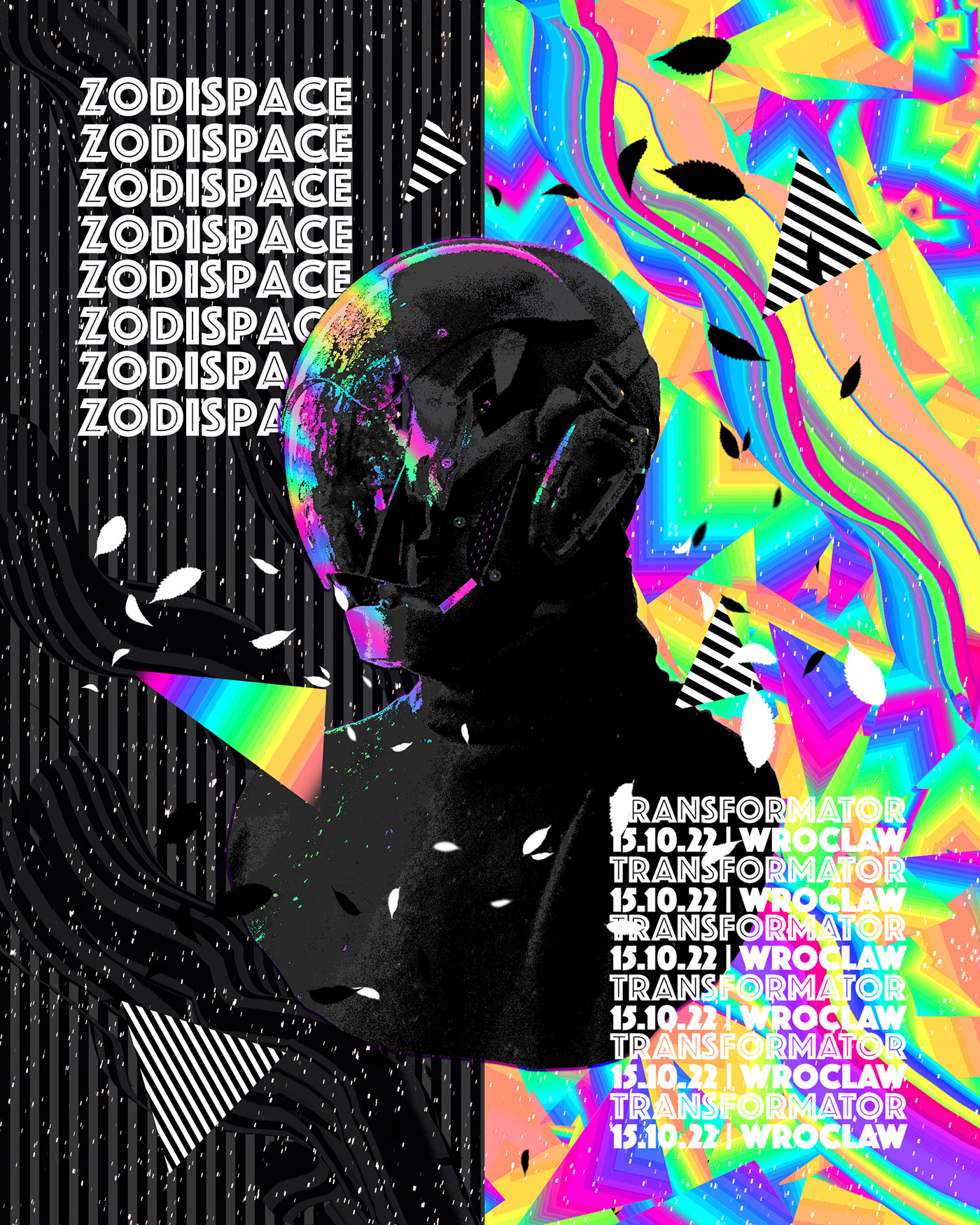 artwork brand identity design dj photoshop poster psychedelic rave techno visual