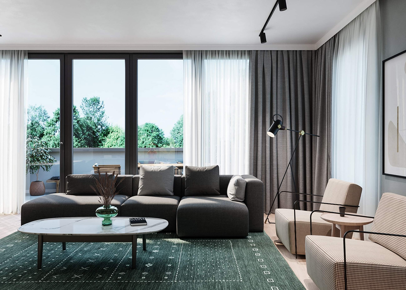 area interior design  openspace penthouse romania timisoara