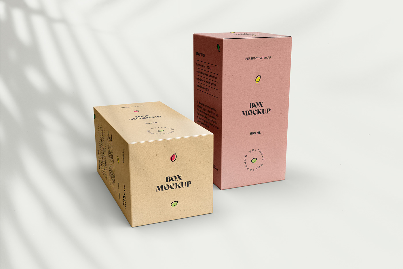 box branding  cosmetics design free gift Mockup perfume presentation stationary