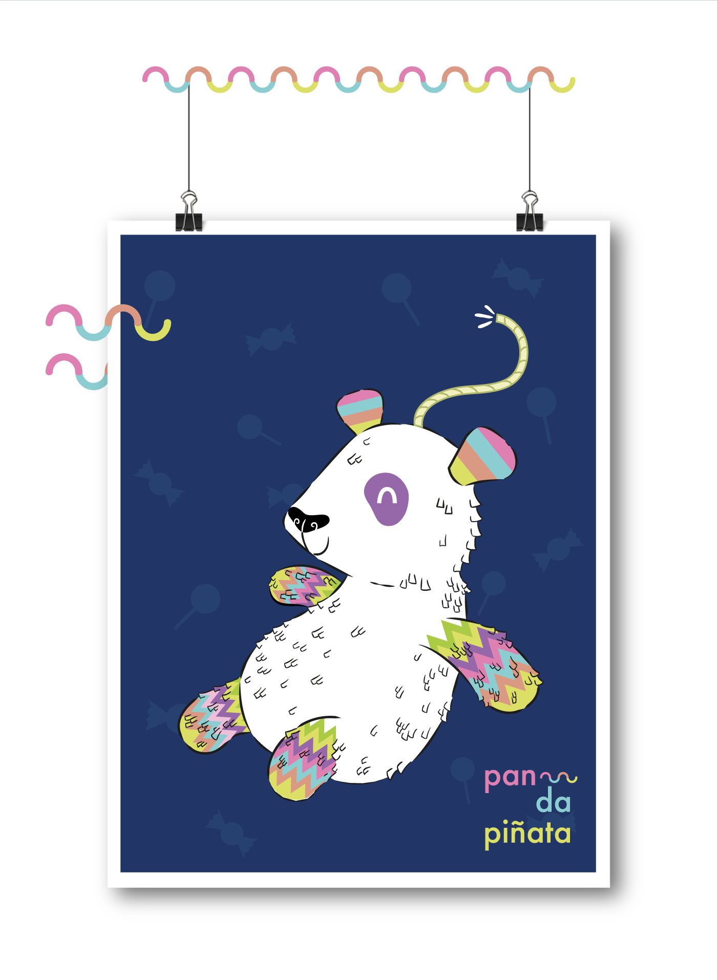 Guatemala pictoplasma gif Panda  Piñata Character comic Birthday wacom vector