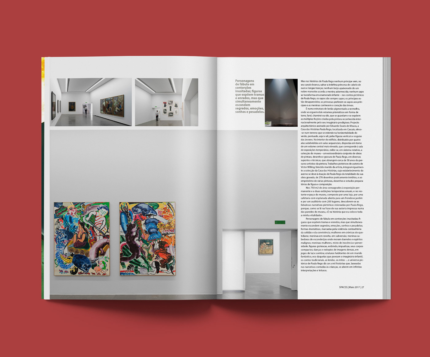 design arquitectura revista magazine editorial Capa print paginação Paula Rego Casa das Histórias