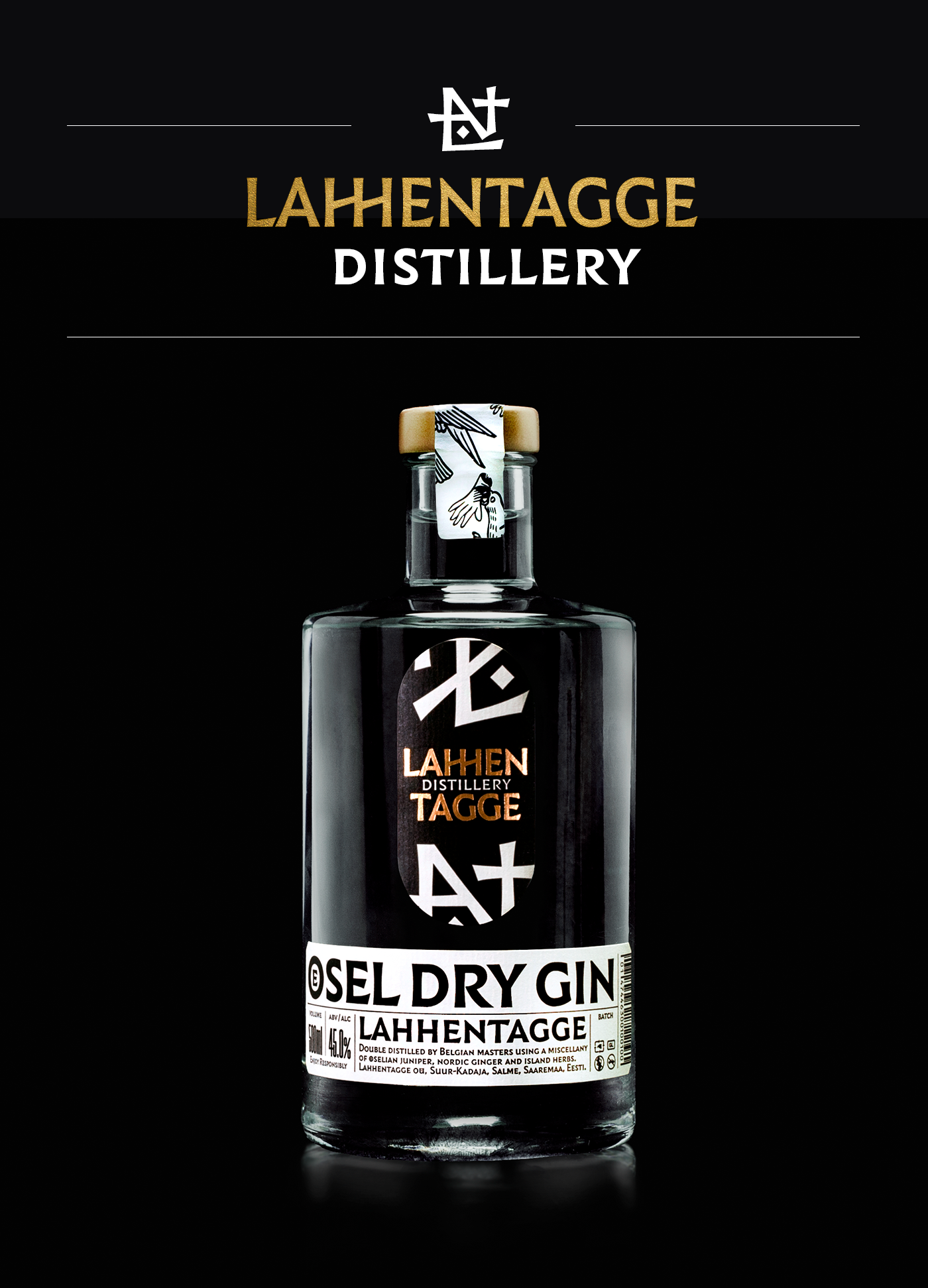branding  gin bottle typography   Baltic spirit Label package northern