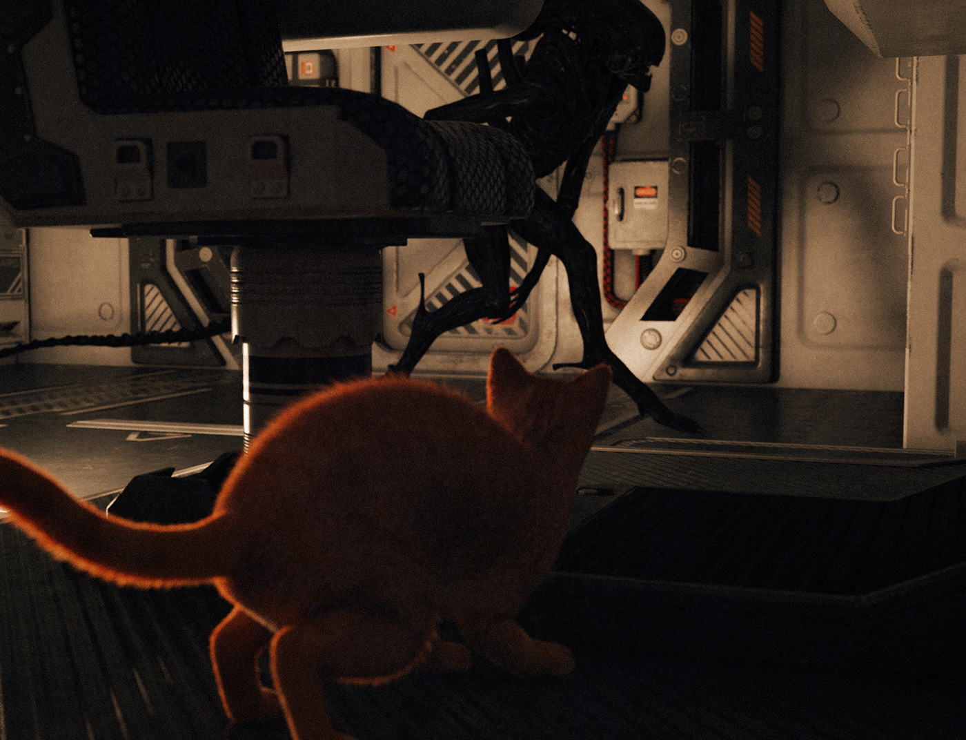 alien Cat daz3d horror Jonesy Nostromo sci-fi