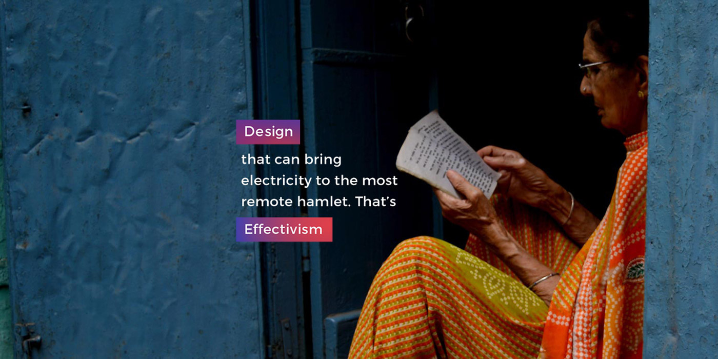 Awards design India impact social impact Effectivism dynamic logo geometric gradient innovation