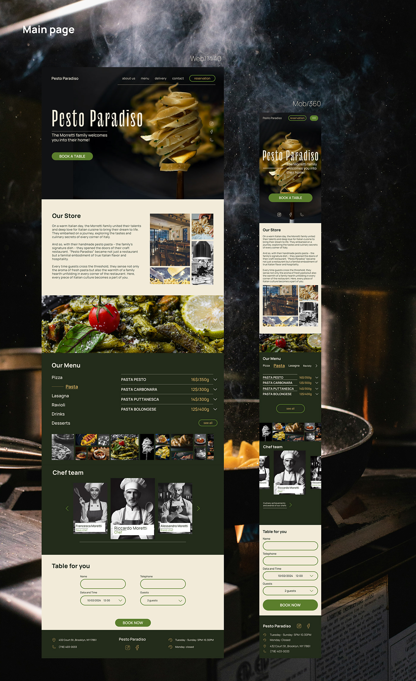 Web Design  UI/UX user interface landing page HORECA Food  restaurant brand design Figma