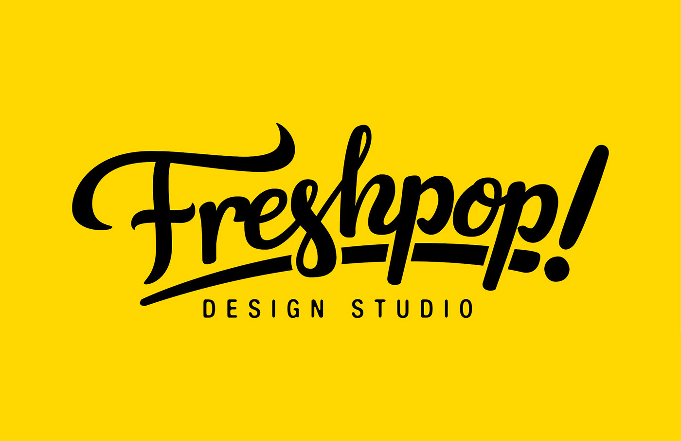 freshpop personal branding HAND LETTERING Handlettering corporate design identity studio graphic yellow