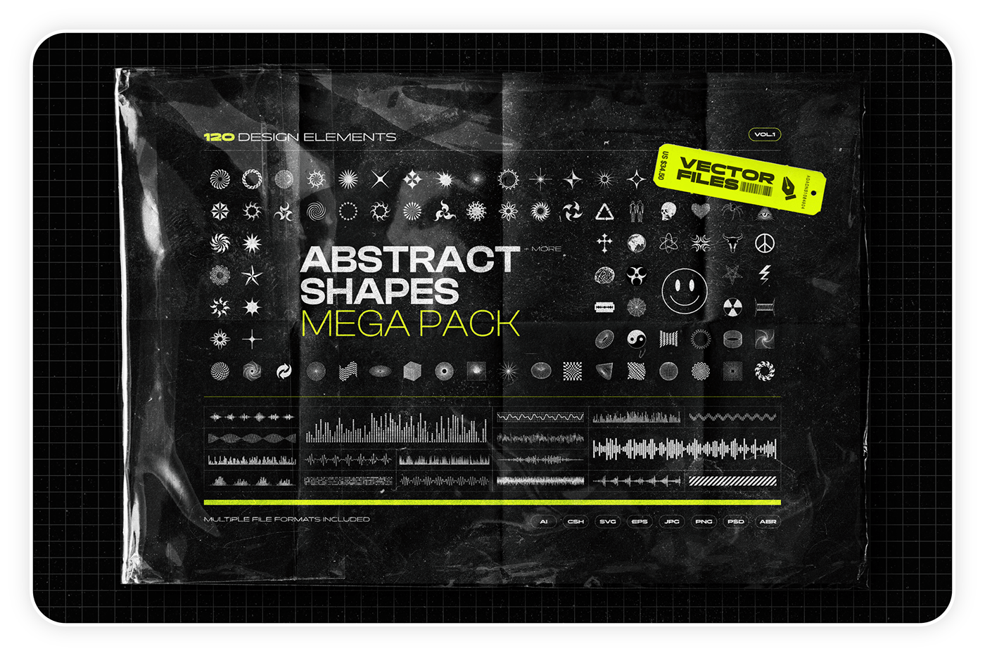 abstract Album Brutalist download element geometric Pack poster shape vector
