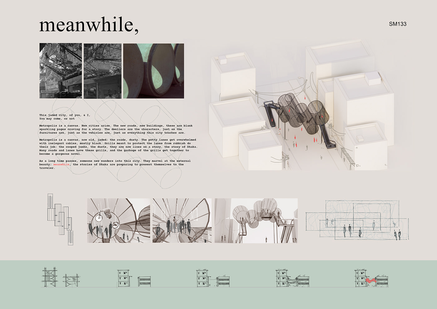 3D architecture archtecture Competition modern typography   visualization