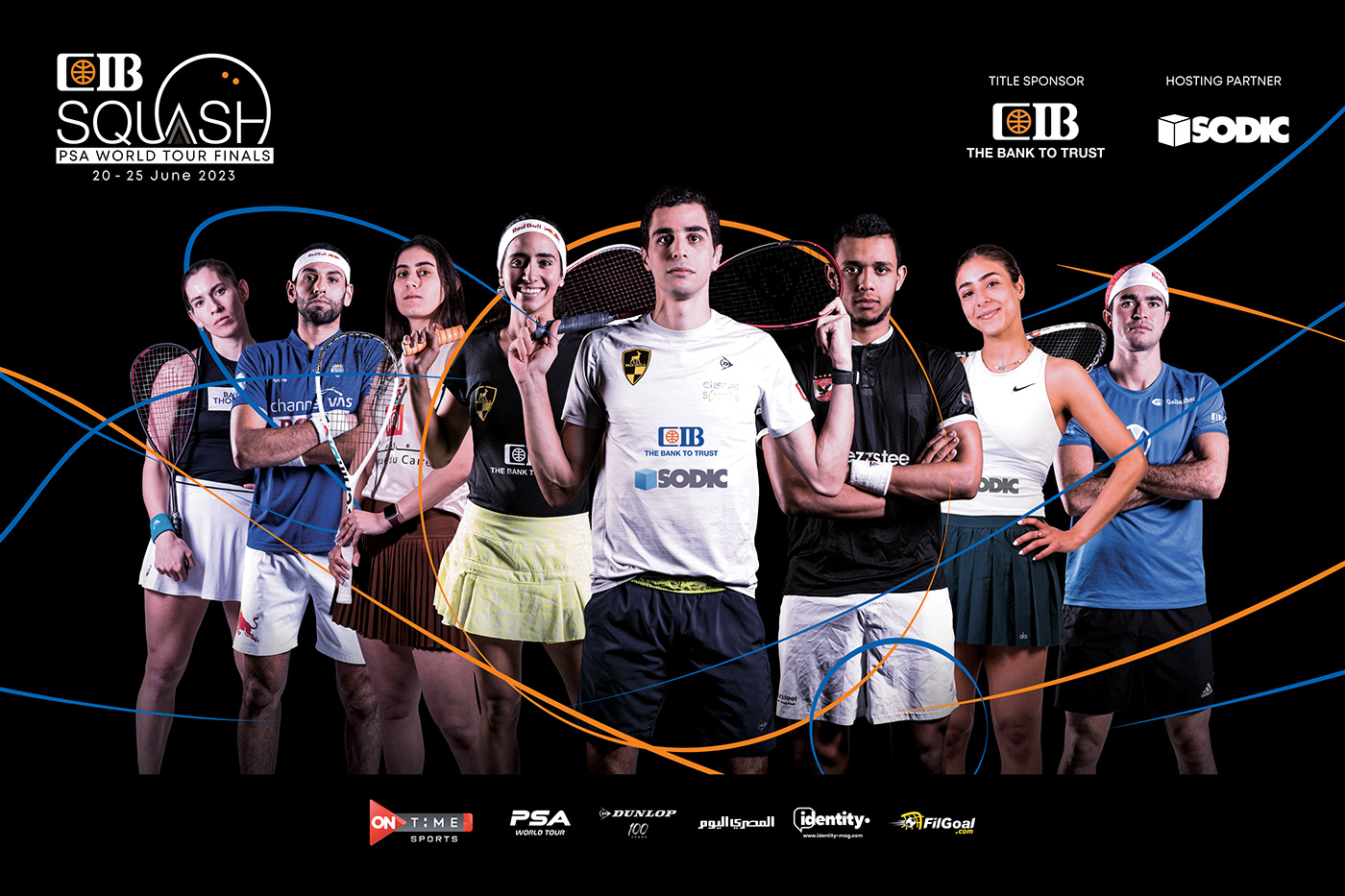 sports squash egypt Tournament world cup Event visual identity design SODIC