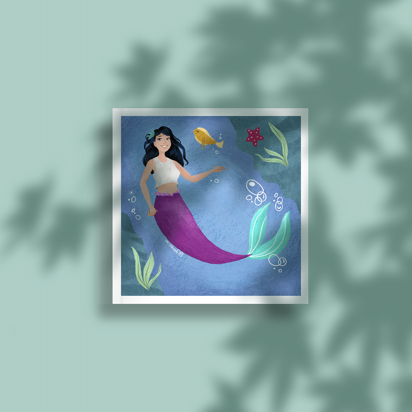 ilustración digital art Drawing  Digital Art  mermaid sirena dibujo bodypositive