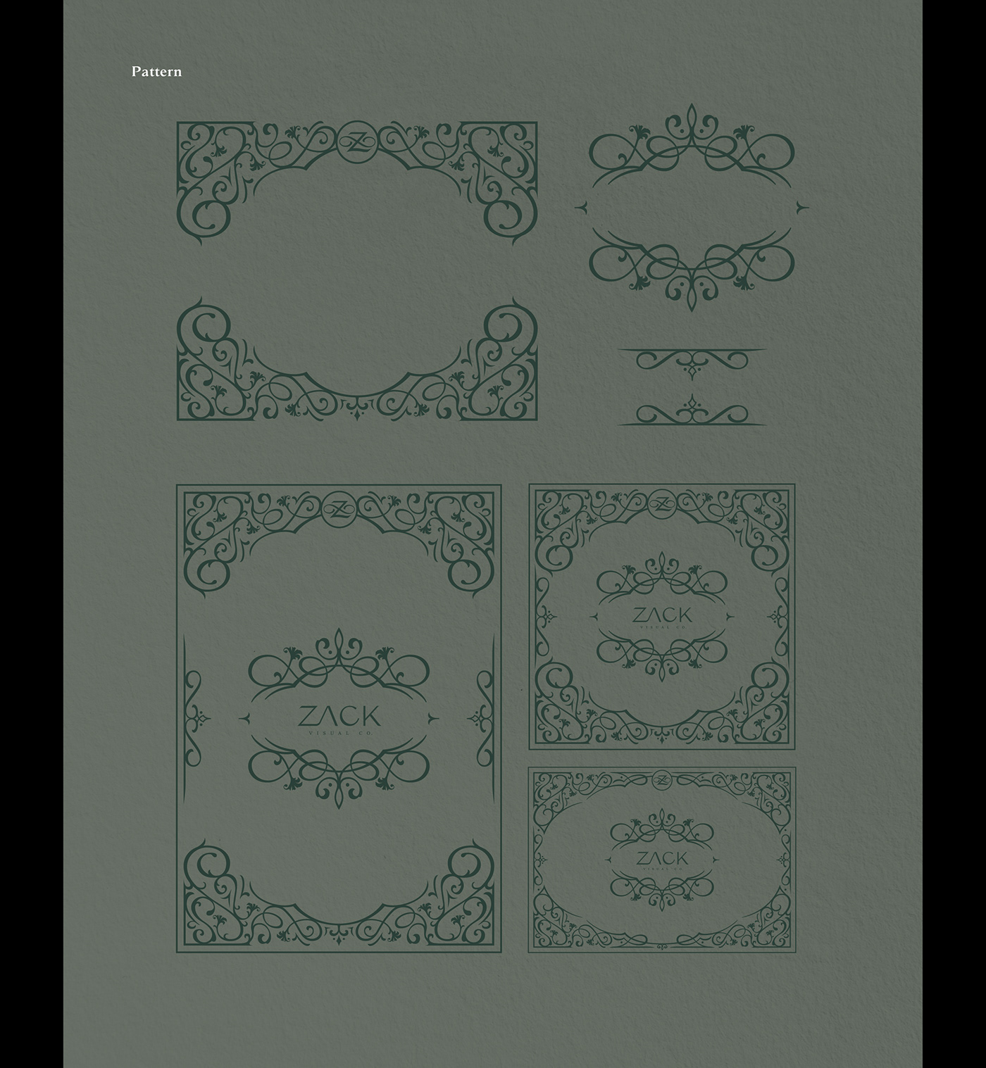 green wedding print brand identity elegant Logo Design Stationery floral pattern typography  