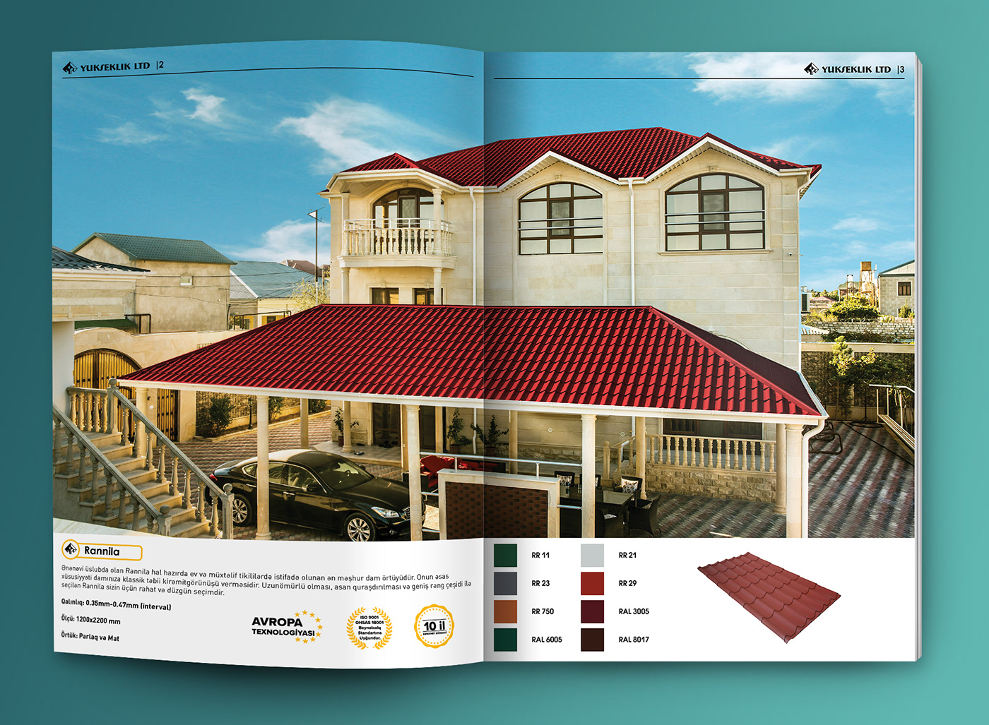Catalogue InDesign magazine journal roof azerbaijan baku Azerbaycan baki agency