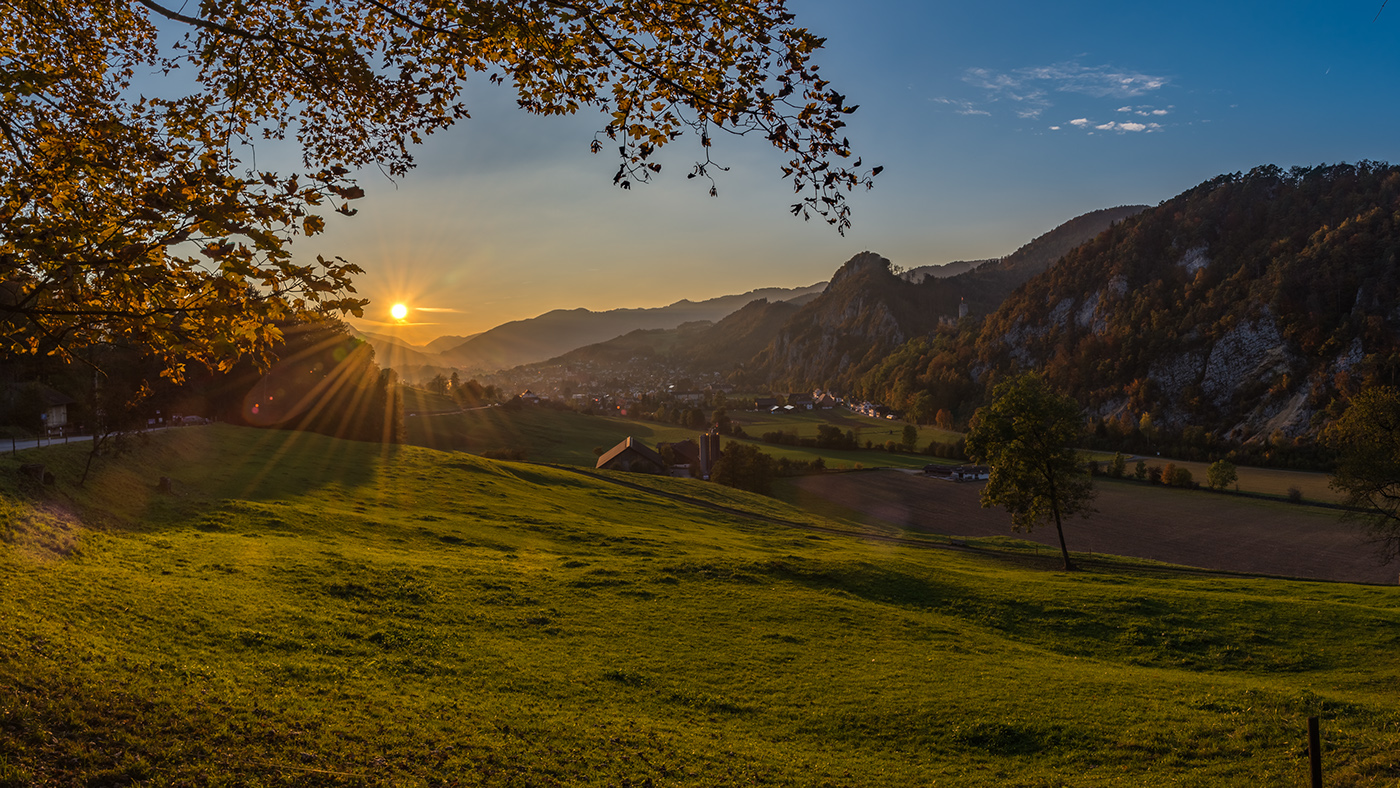 Schweiz baselland herbst Sonnenuntergang sunset Switzerland Evening Fall herbstfarben colors