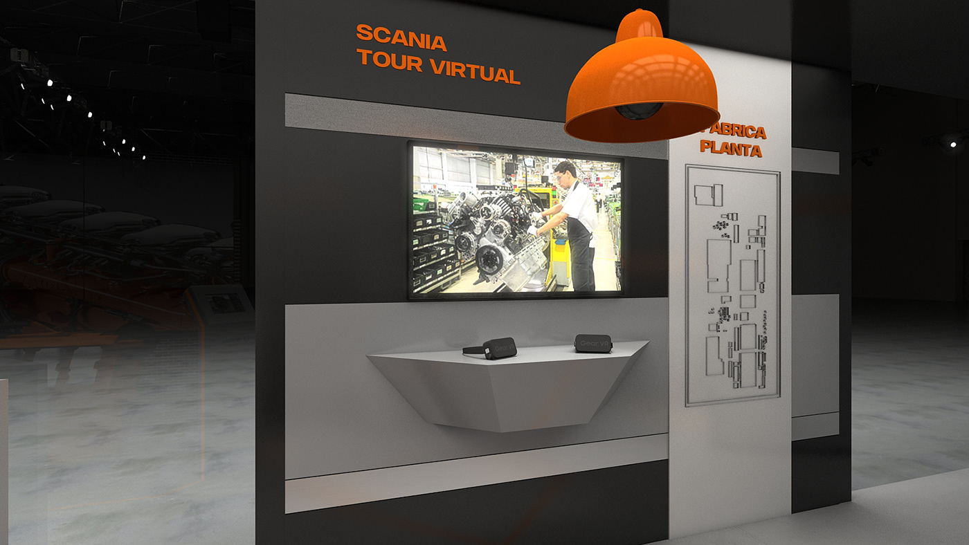 scania Stand design showroom interior design 