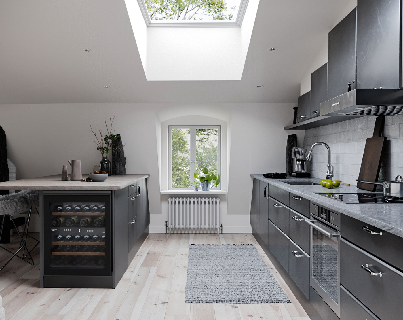 corona render  3ds max Scandinavian architecture interior design  visualisation lighting rendering
