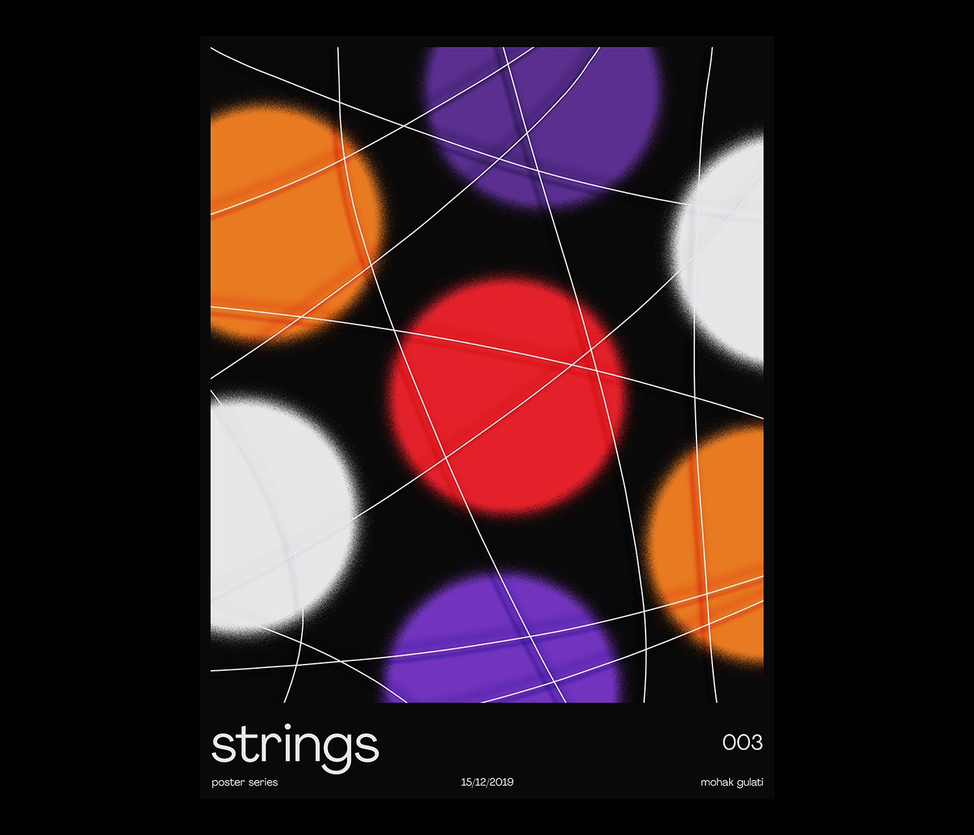 strings poster print Poster Design composition Piet Mondiran de stijl neo-plasticism Poster series