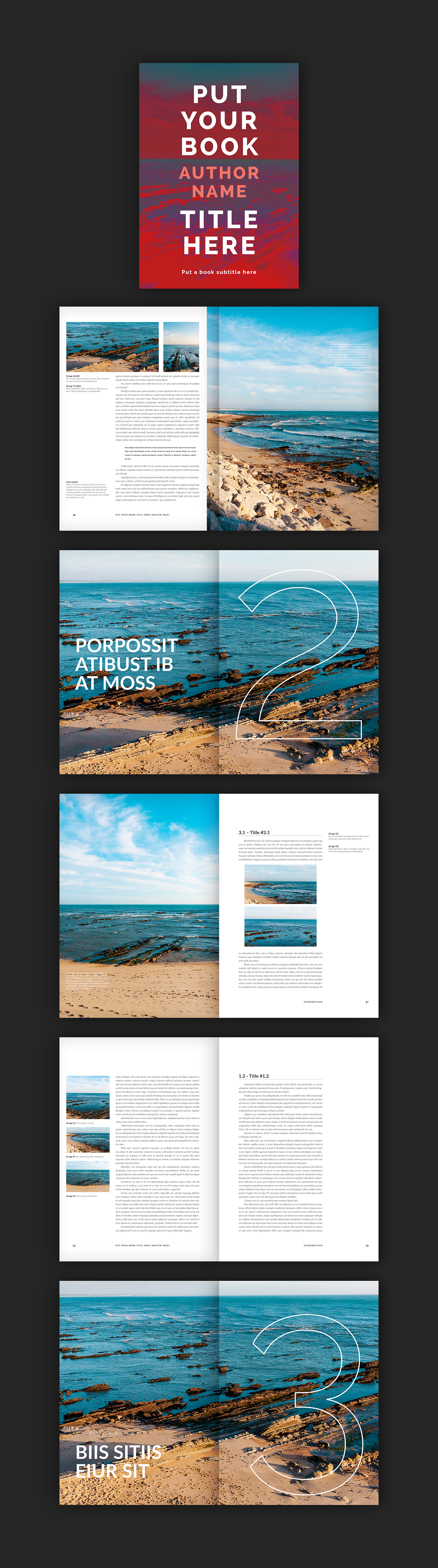 template download book a4 Layout adobe InDesign paper sample
