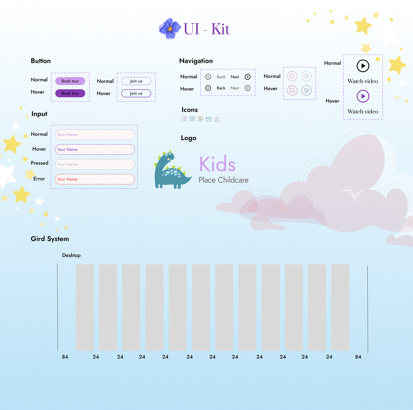 redesign Website childcare children kids school Education kindergarten UI/UX Web Design 