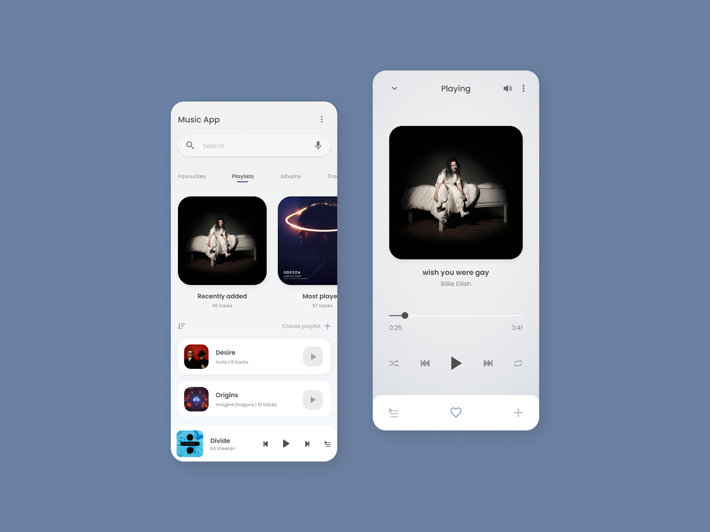application mobile design concept music store