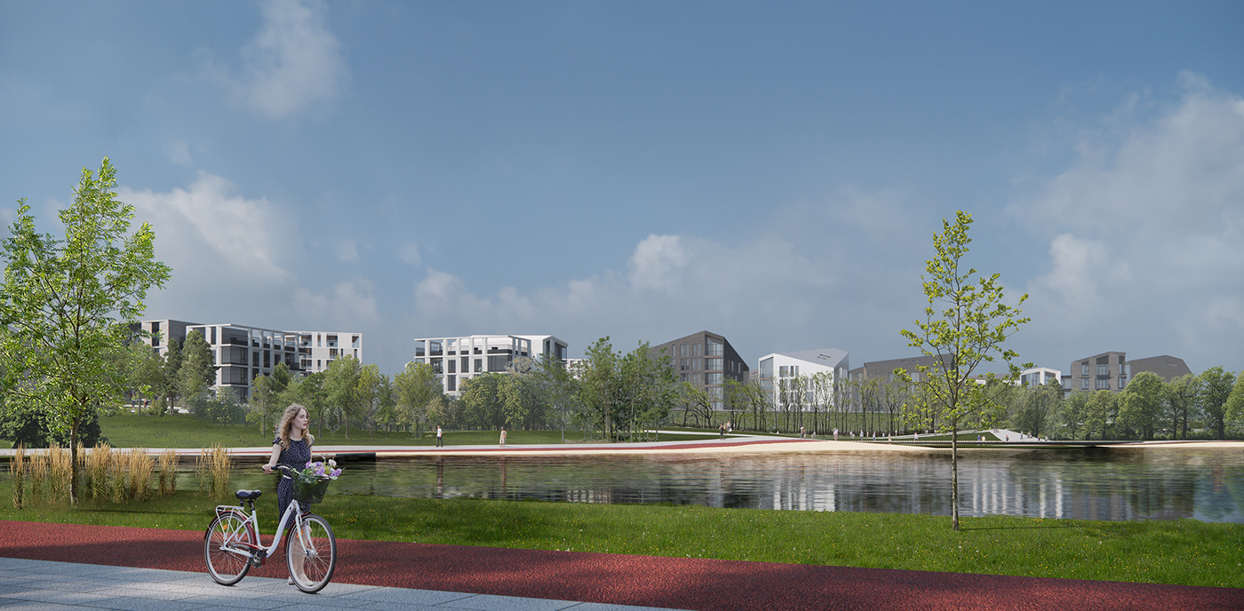 Masterplan architecture Urban Design Landscape visualization Render site plan Project district city
