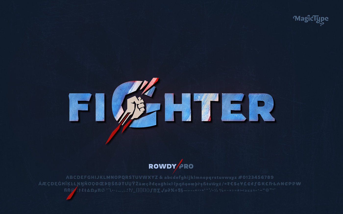 rowdy Typeface Display font Latin India rough grunge Bollywood action