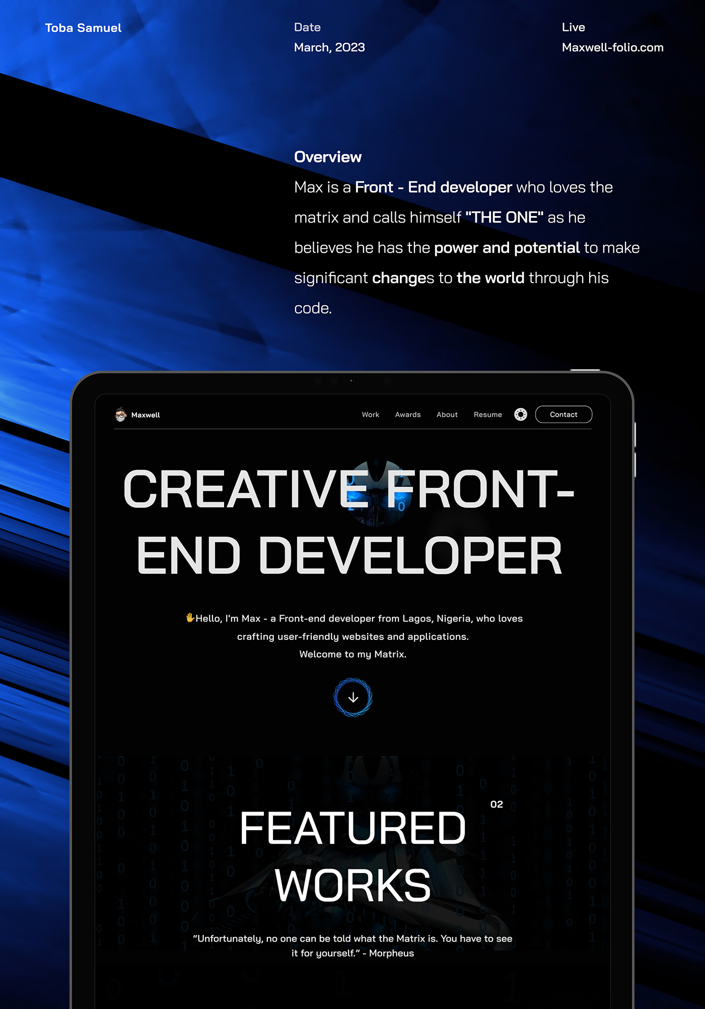 design portfolio portfolio website front end developer Figma Website Web Design  Creative Design portfolio site