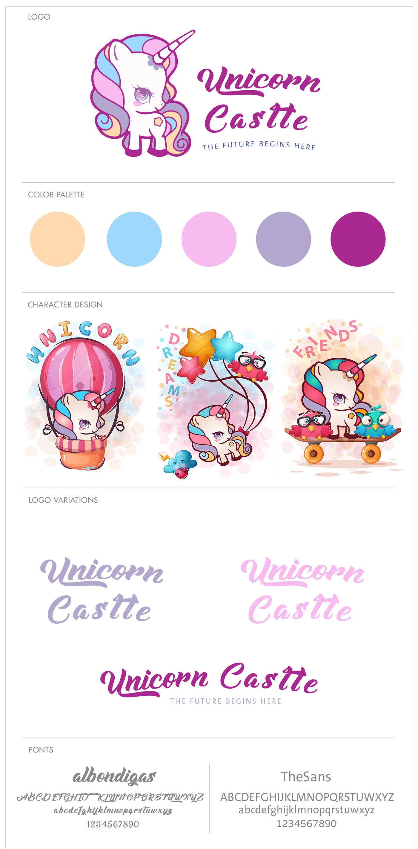 Character hello kitty icecream ILLUSTRATION  kids logo nursery rainbow sticker unicorn