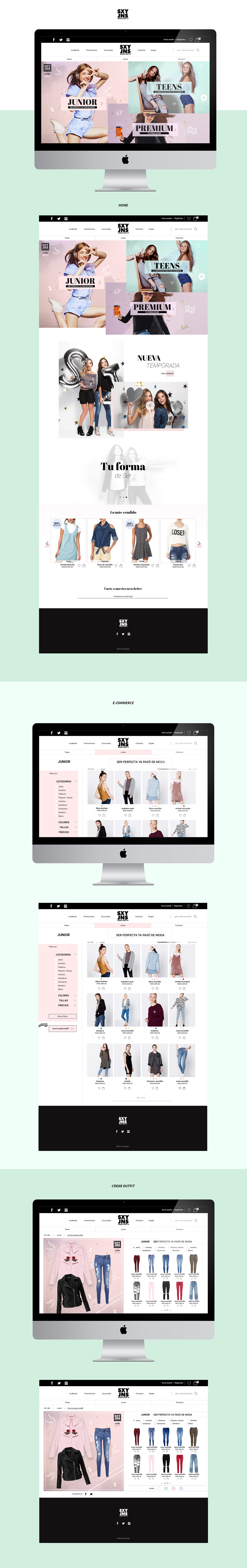 Web Web Design  site page shop store online commerce Fashion  UI