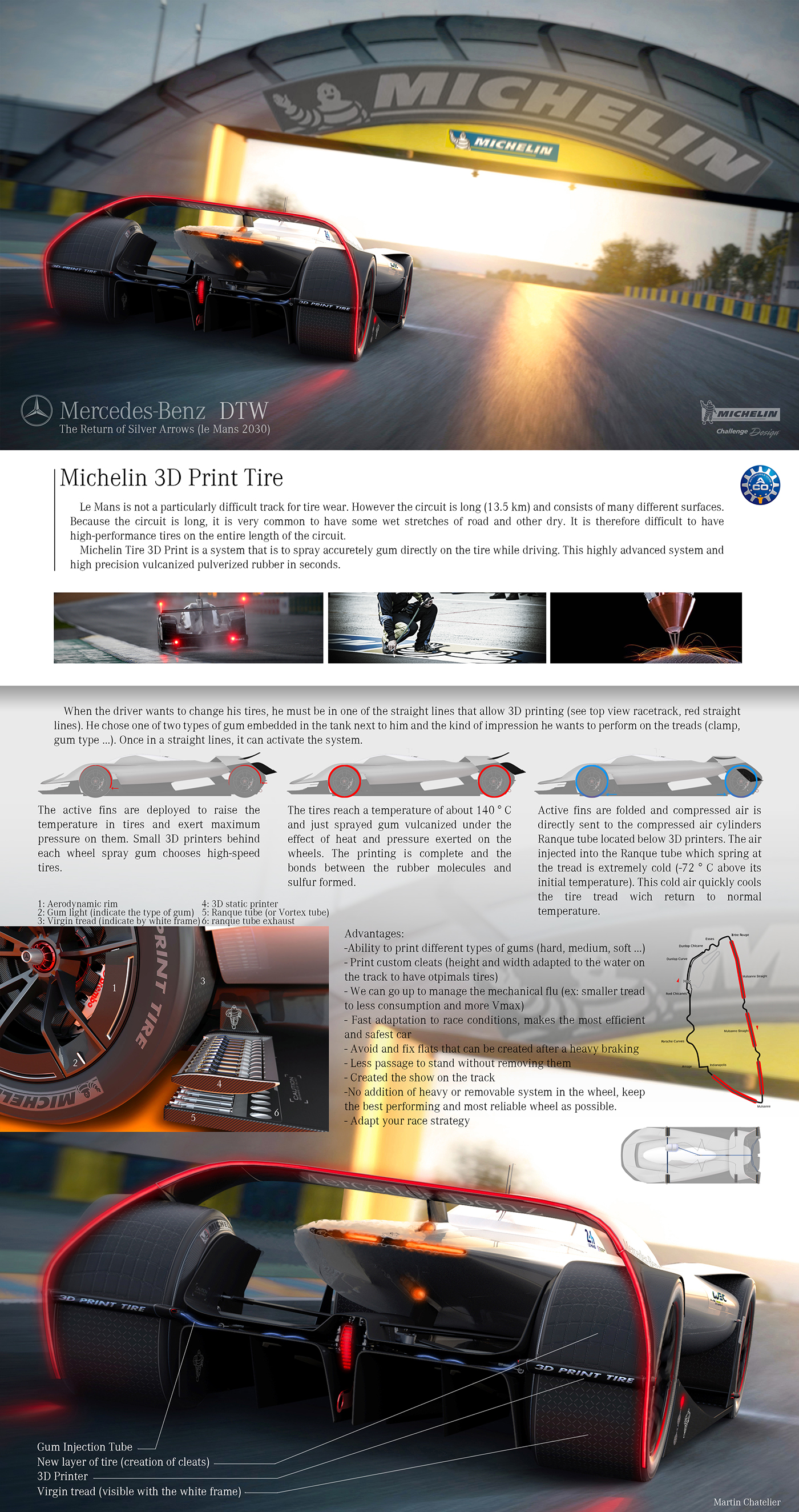 concept car mAns 24h michelin challenge futurist race mercedes lmp