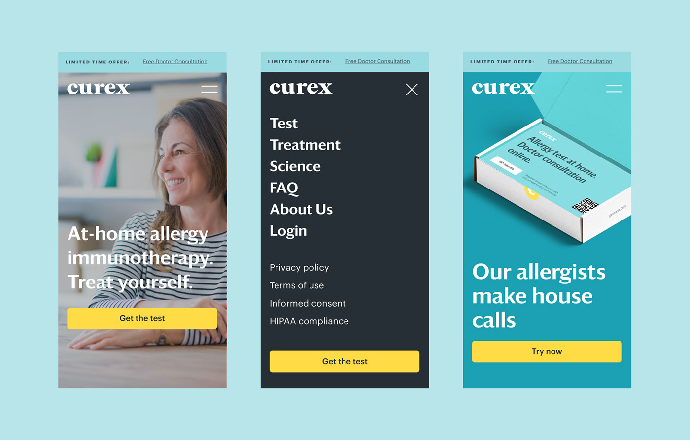 allergy medicine Startup UI Website