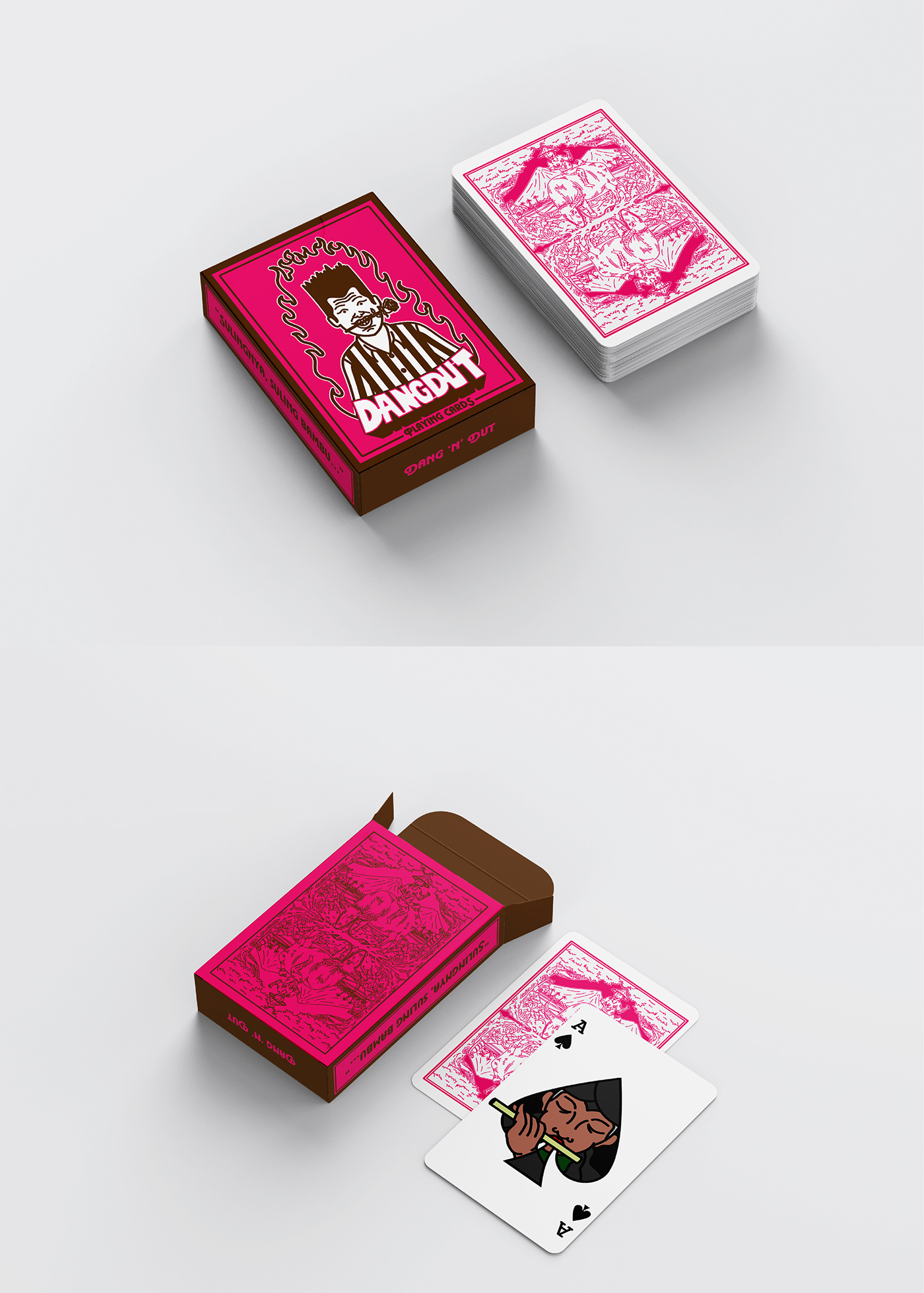 dangdut graphic design  ILLUSTRATION  music nusantara playing card