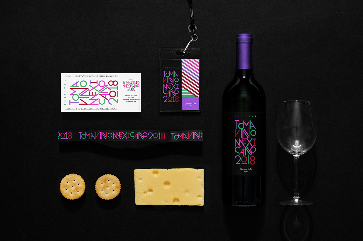 wine festival Food  drinks mexico parametro branding  graphic design