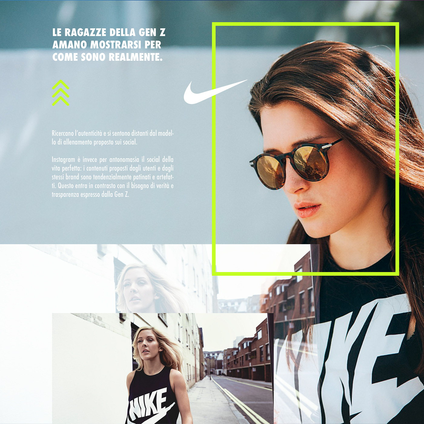 ads concept gen z instagram Nike social sport strategy sweat tshirt