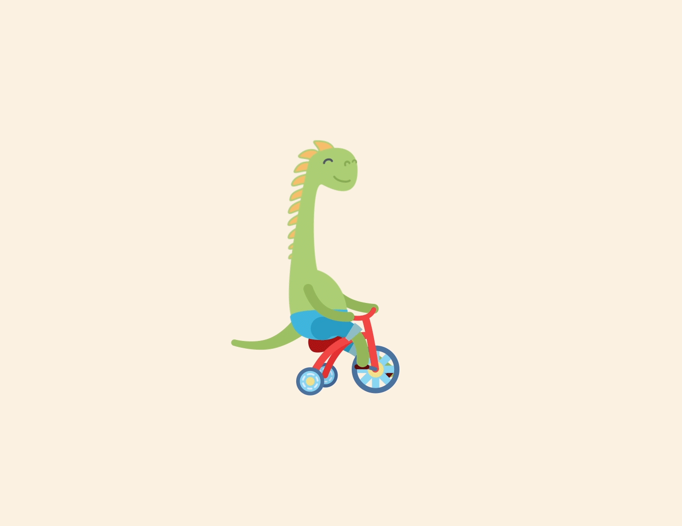 animation  Illustrator motiondesign afterreffects Ae анимация Bicycle Dinosaur