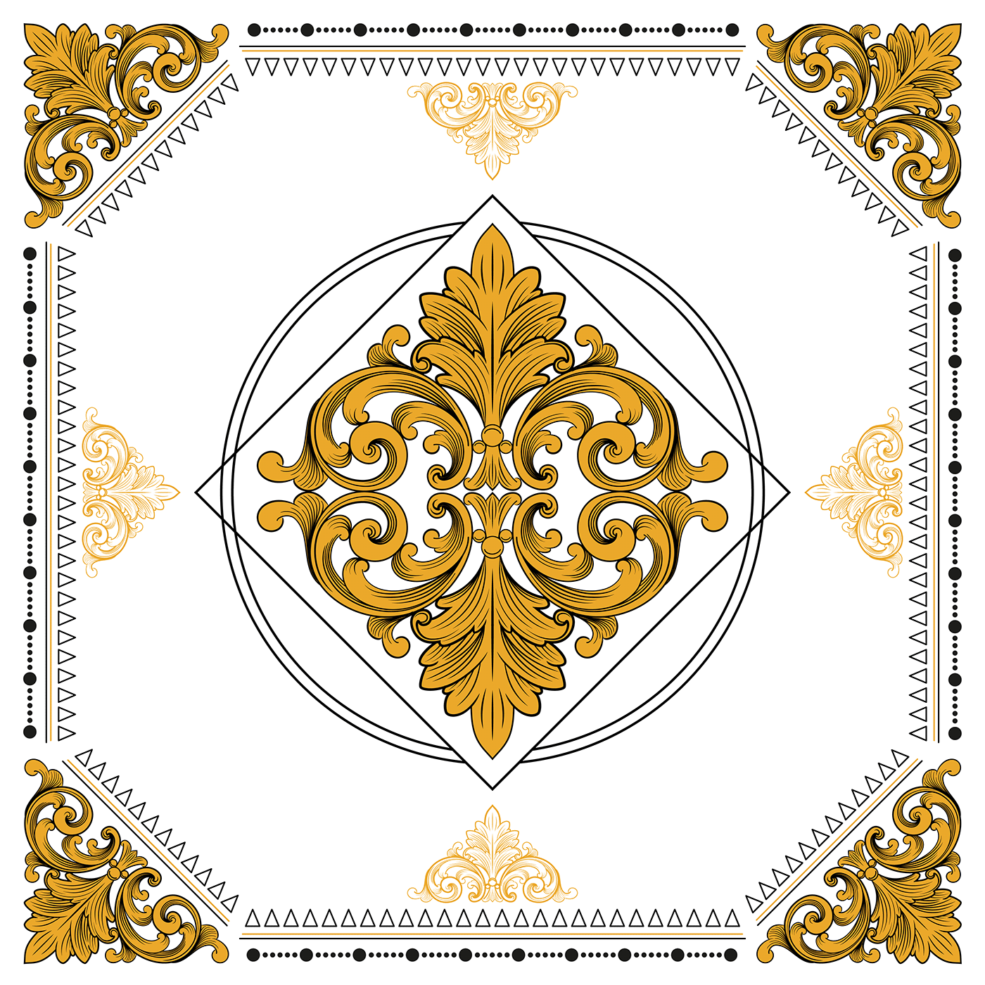 Acanthus baroque decorative elegant floral ornamental Renaissance rococo scrollwork vintage